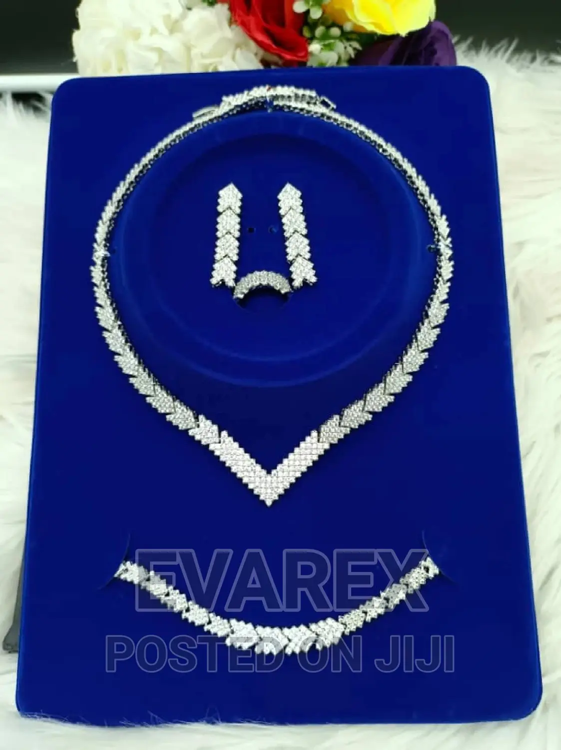 Non Tarnish Zirconia Silver Wedding Jewelry Set