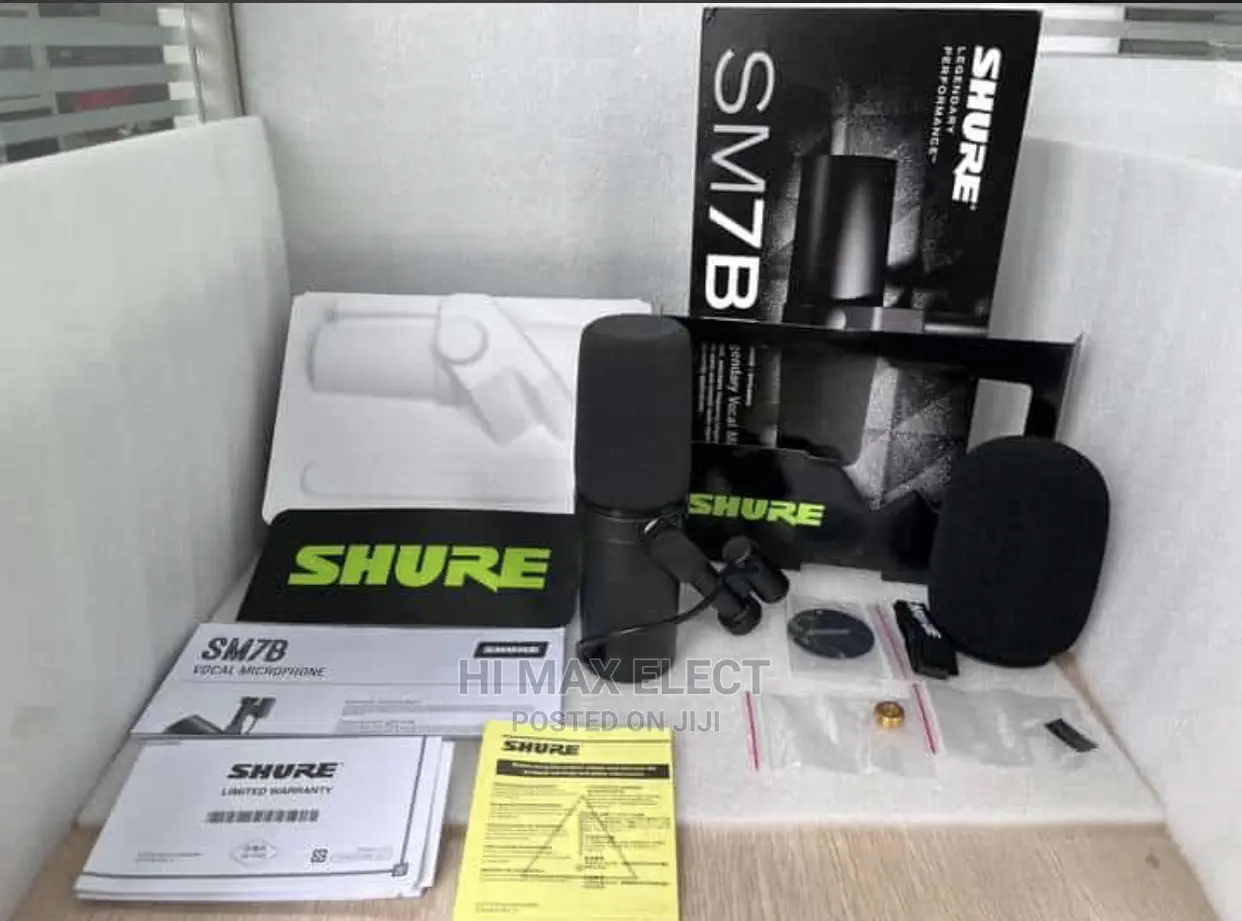 Shure SM7B Vocal Dynamic Microphone for Broadcast, Podcast