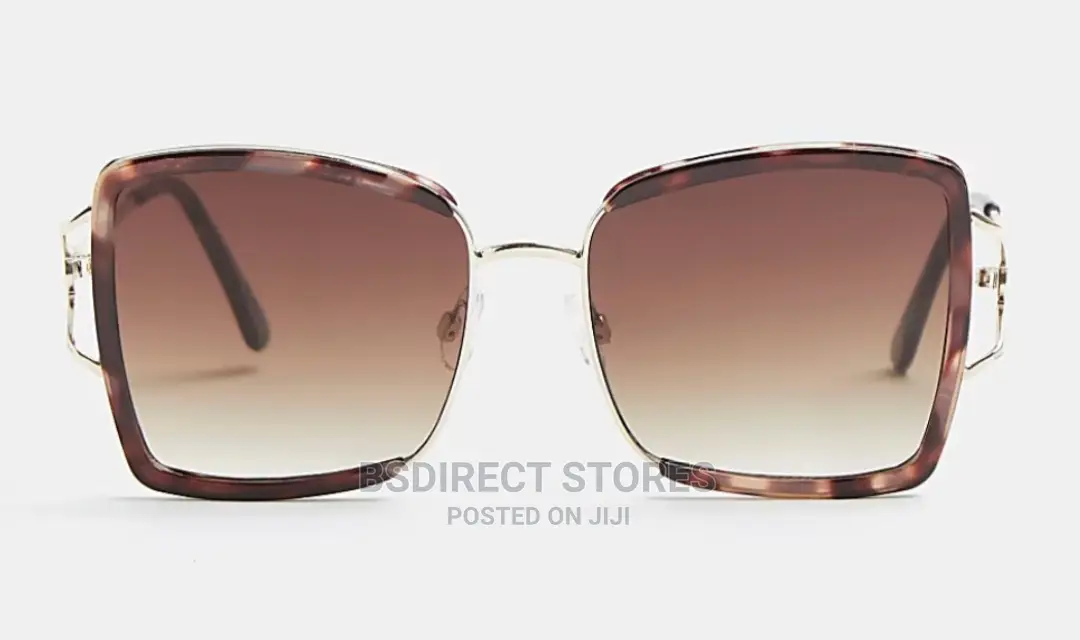 River Island Gold Tortoiseshell Oversized Women's Sunglasses