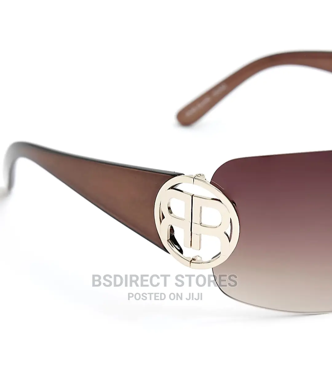 River Island Brown Rimless Wrap Women's Sunglasses
