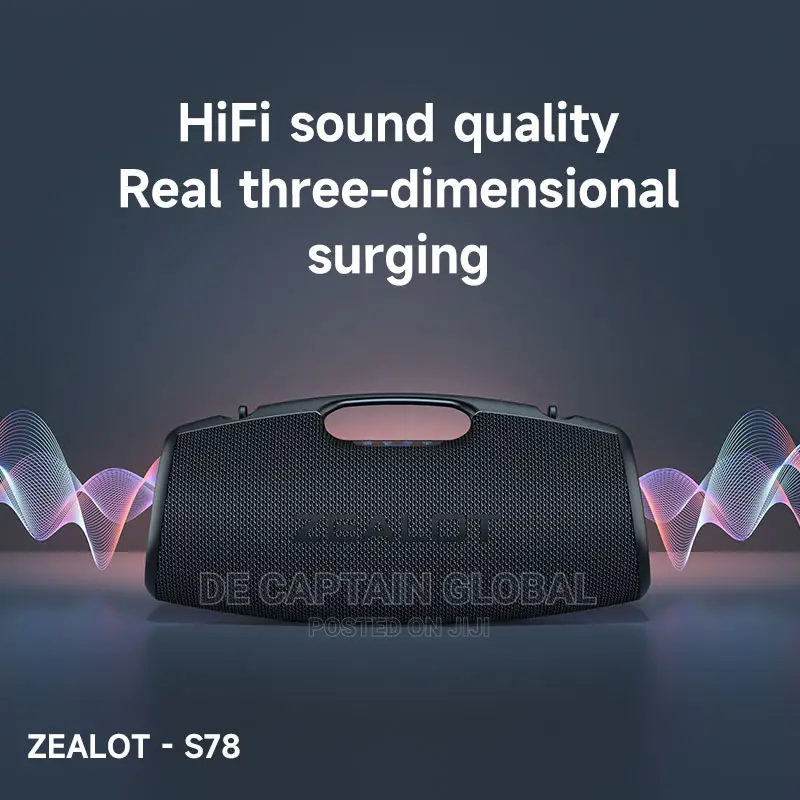 Zealot 1000watts Water Proof Boombox Speaker With 24000mah