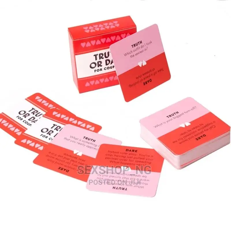 Truth or Dare Card for Couples Intimacy Dare Game Card