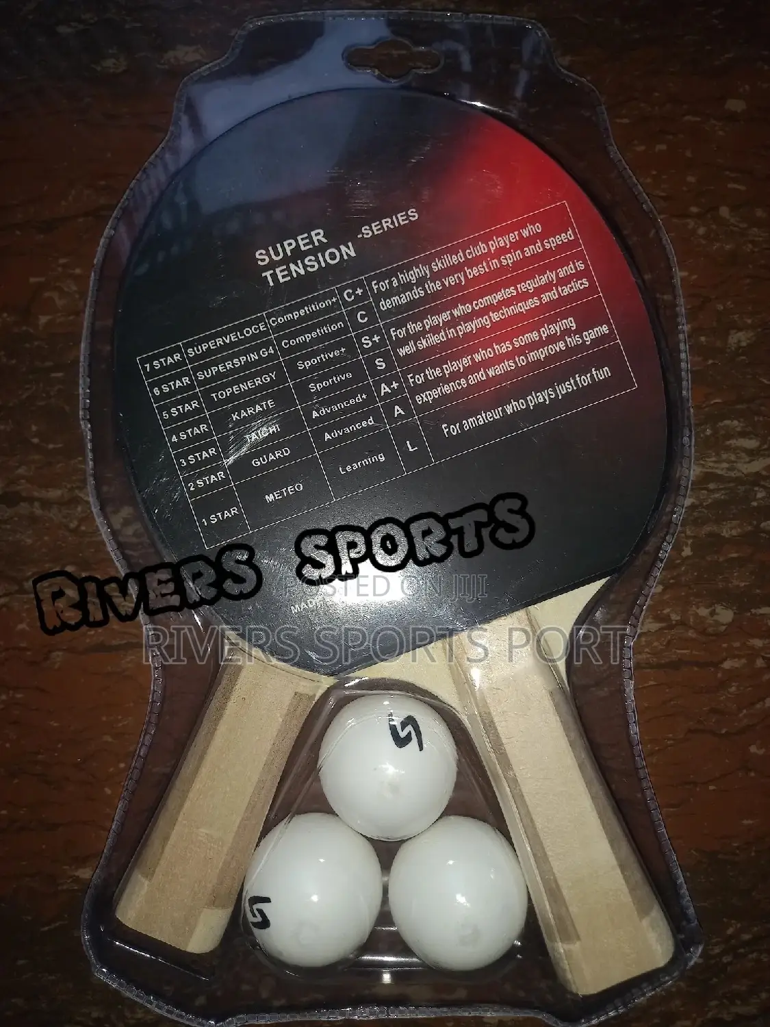 American Fitness Taichi 3star Table Tennis Bat and Ball Set
