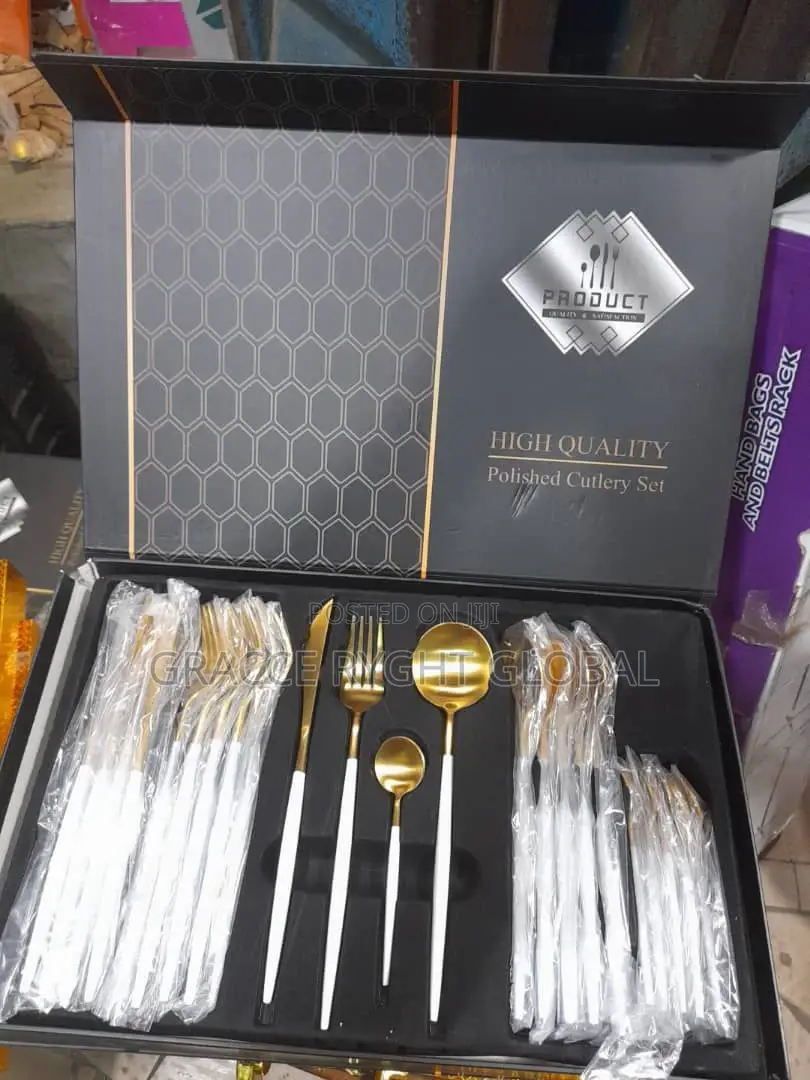 24pcs Gold High Quality Cutlery