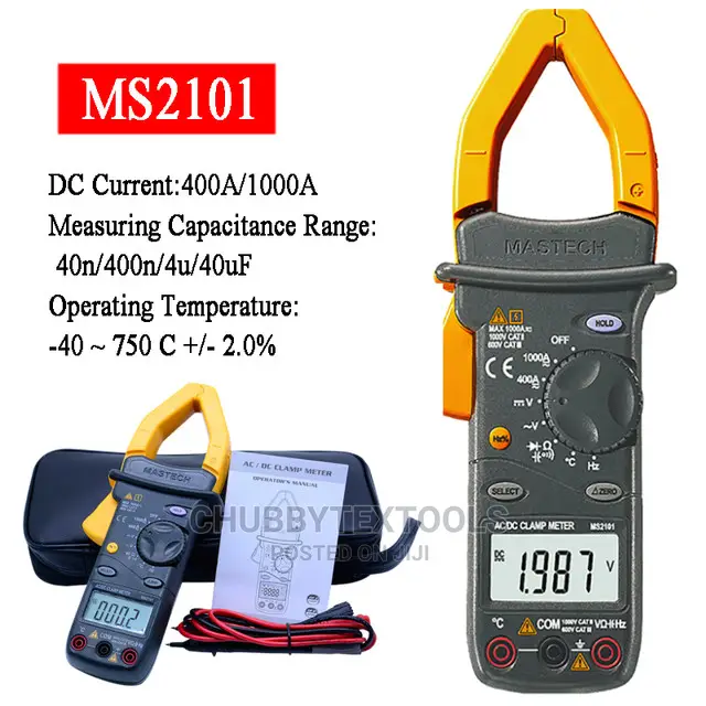 Mastech Digital Clamp Meter Ms2101 Ac/Dc