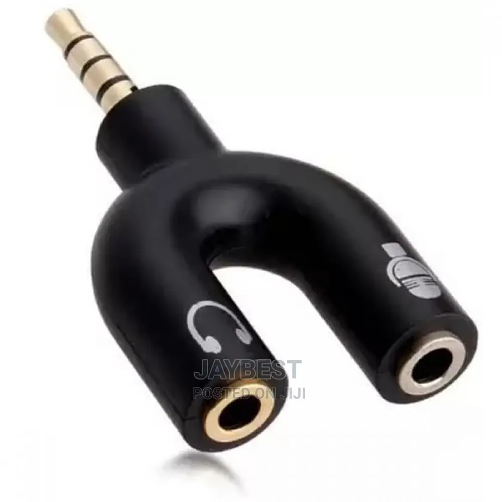 3.5mm Audio Splitter Jack Plug Male to Aux Female Microphone