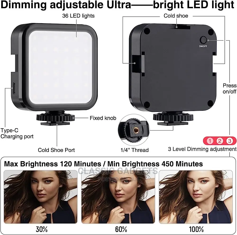 53 Inch Tripod Vlog Kit With+ LED + Mic + Clip + Remote