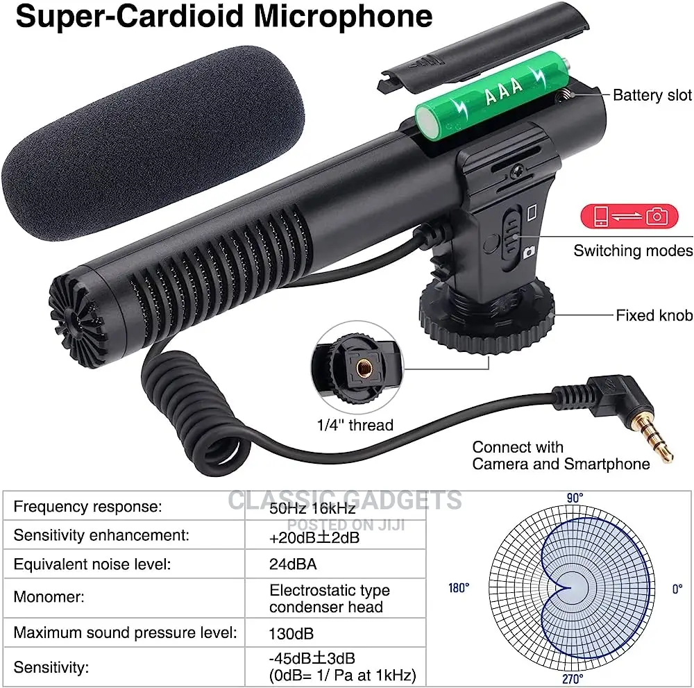 53 Inch Tripod Vlog Kit With+ LED + Mic + Clip + Remote