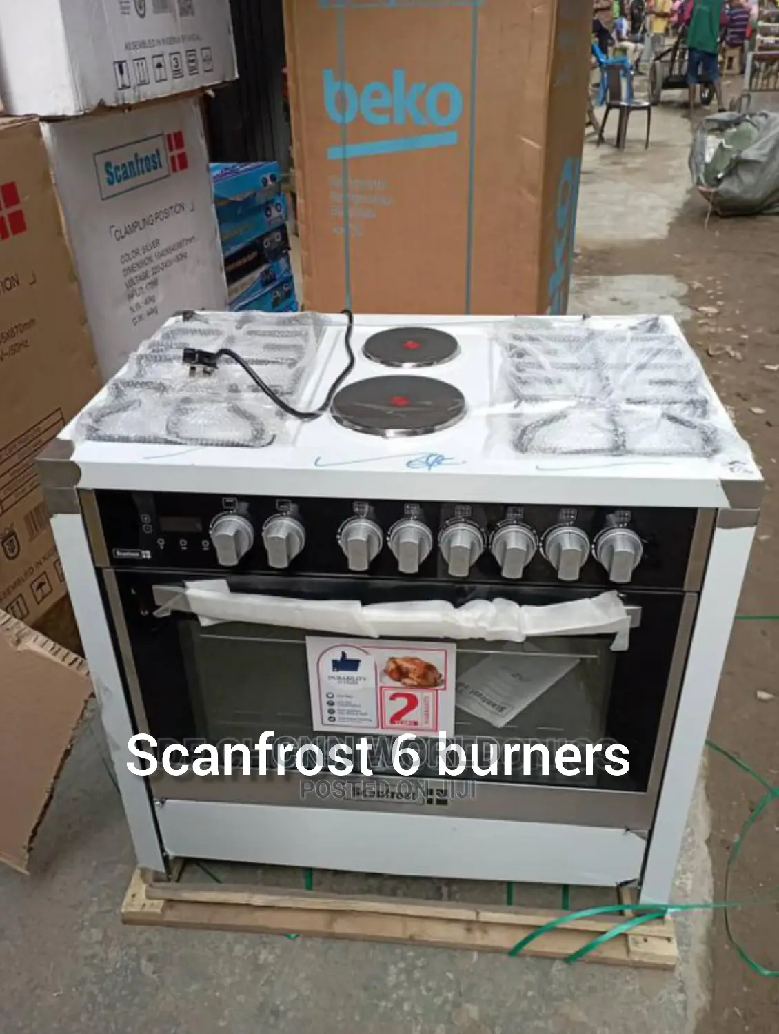 New Scanfrost 90cm Automatic Gas Cooker (2 Electric + 4 Gas