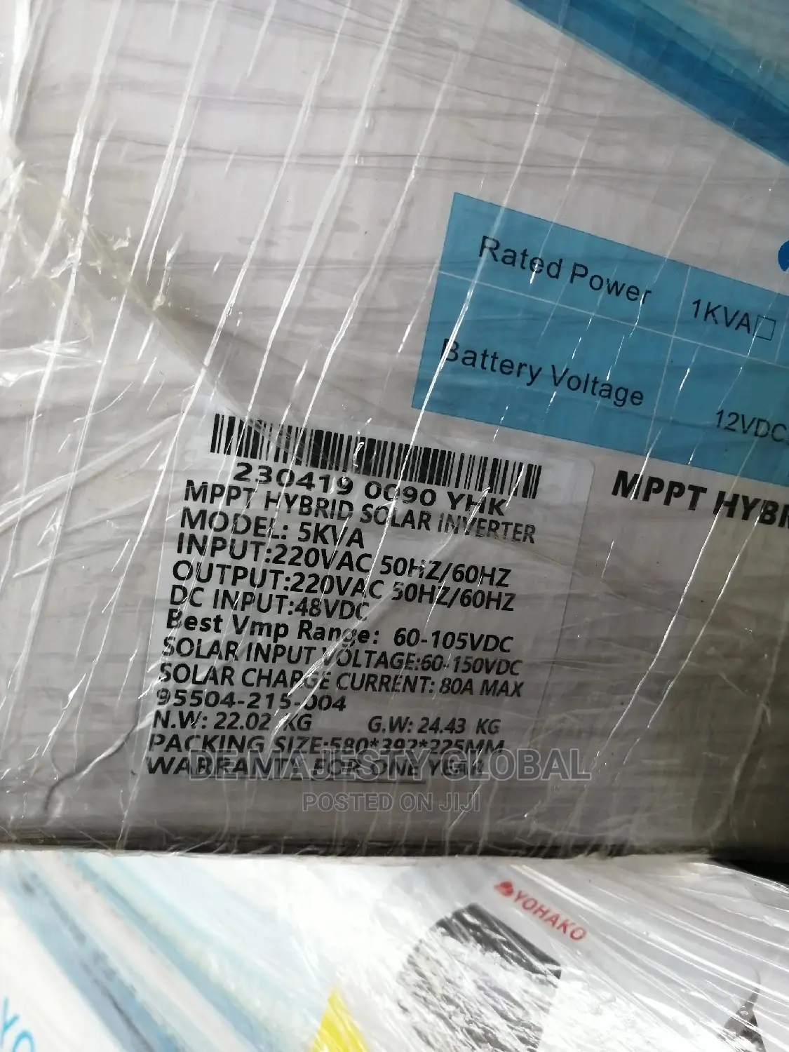 5kva 48V Yohako Hybrid Inverter With 80A MPPT Charge Control