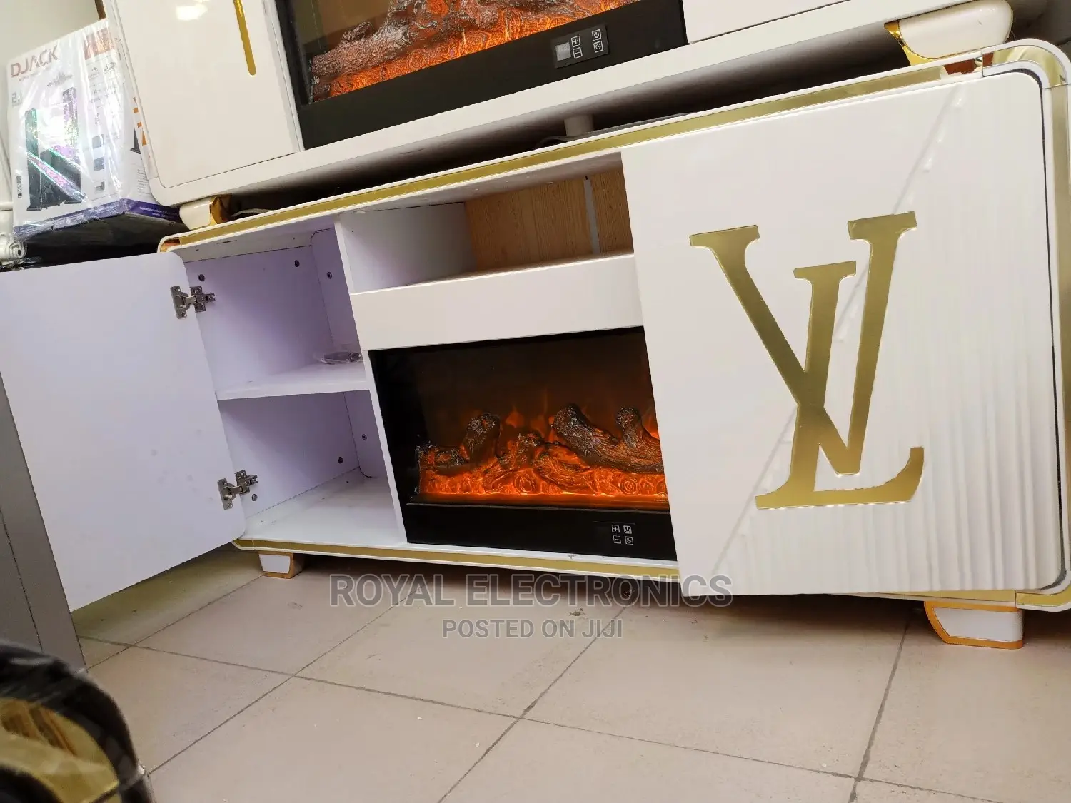 Brand New LV Tv Stand With Fire Display