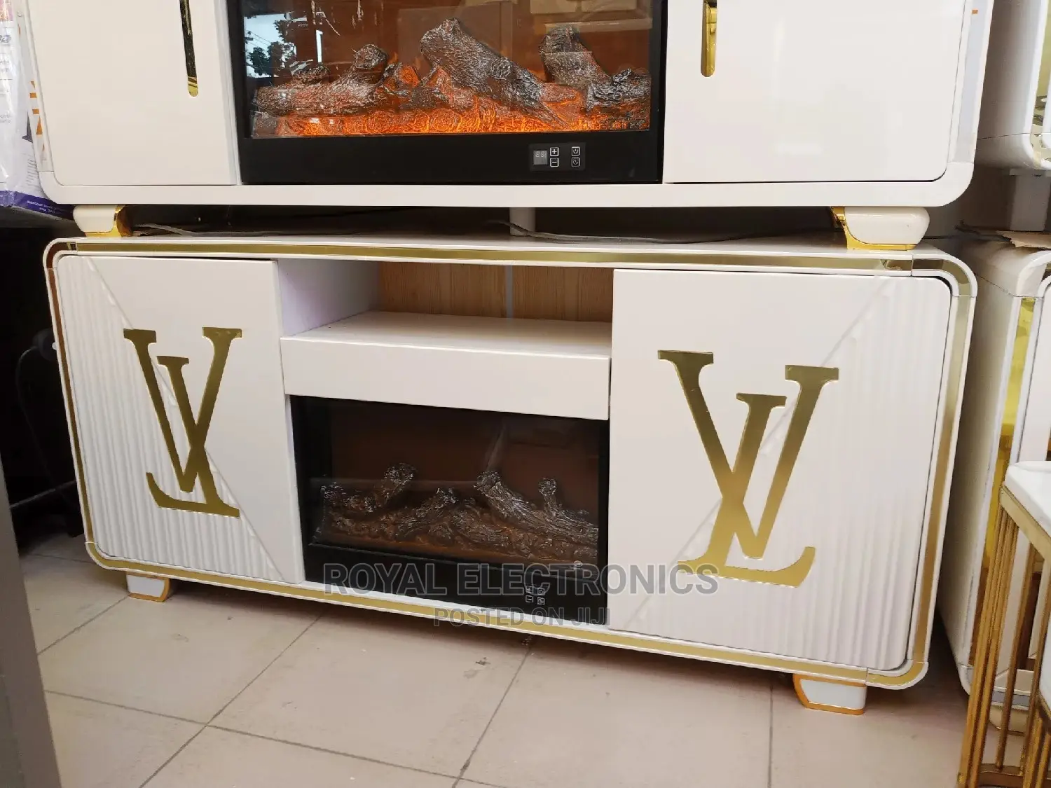 Best Quality LV Tv Stand With Fire Display