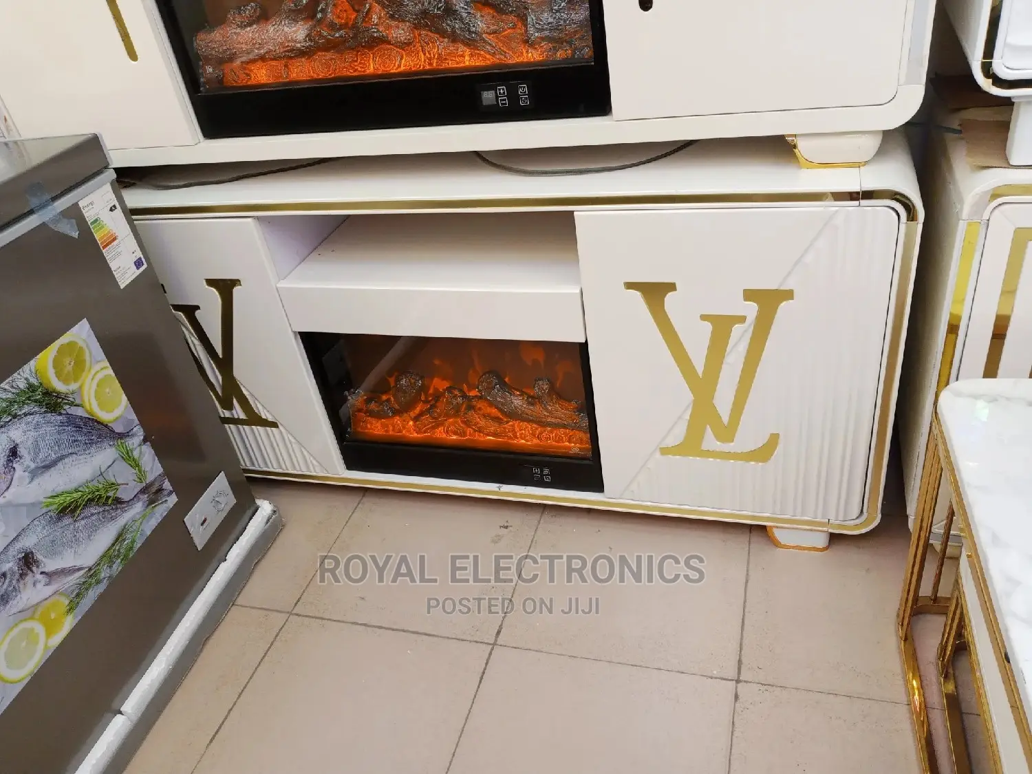 Superior Quality Lv Tv Stand With Fire Display