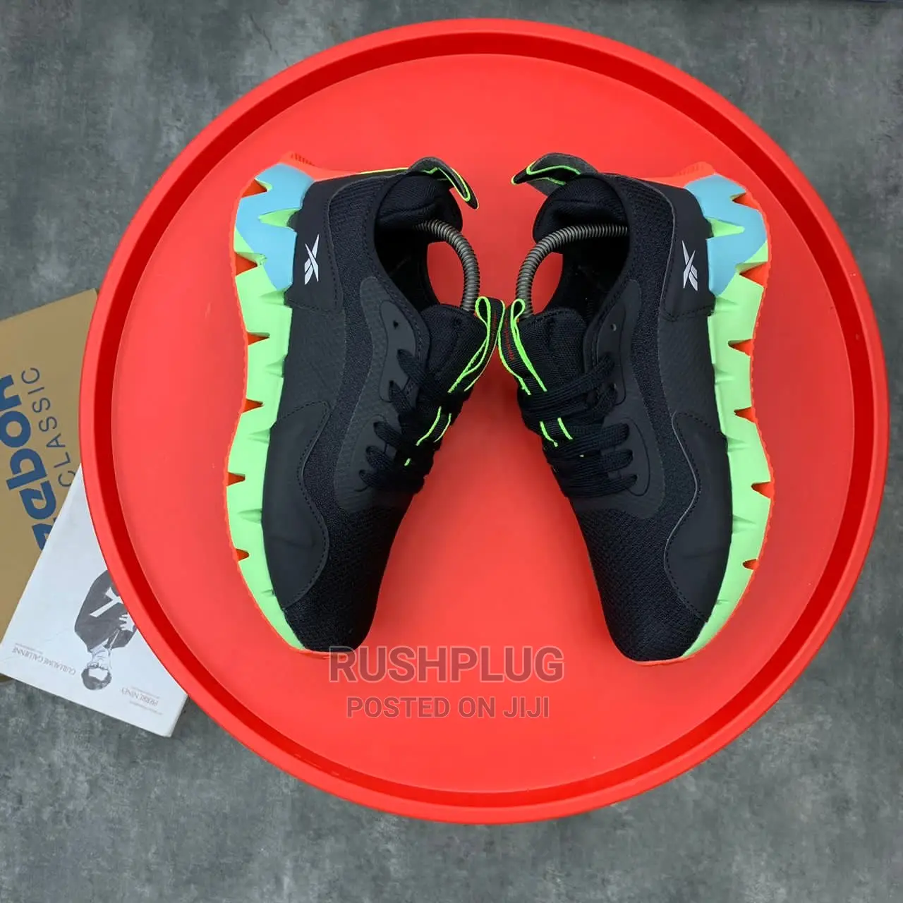 Reebok Zig Dynamica 3.0 Core Black/Neon Mint/Orange Flare
