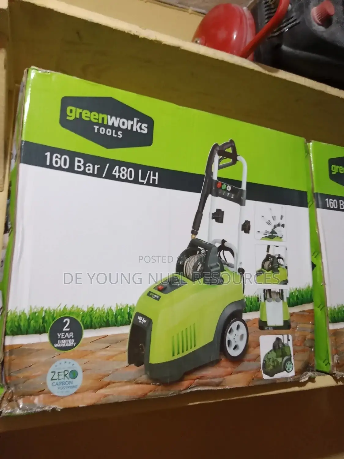 Quality Electric Pressure Washer Greenworks Tools 160bar
