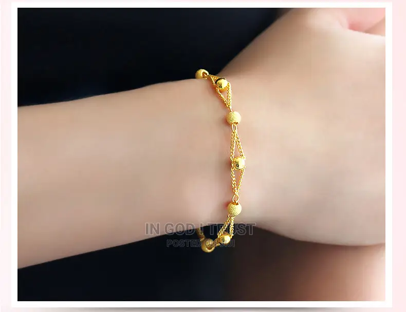 Pure Gold Color Bracelets Bangle for Women