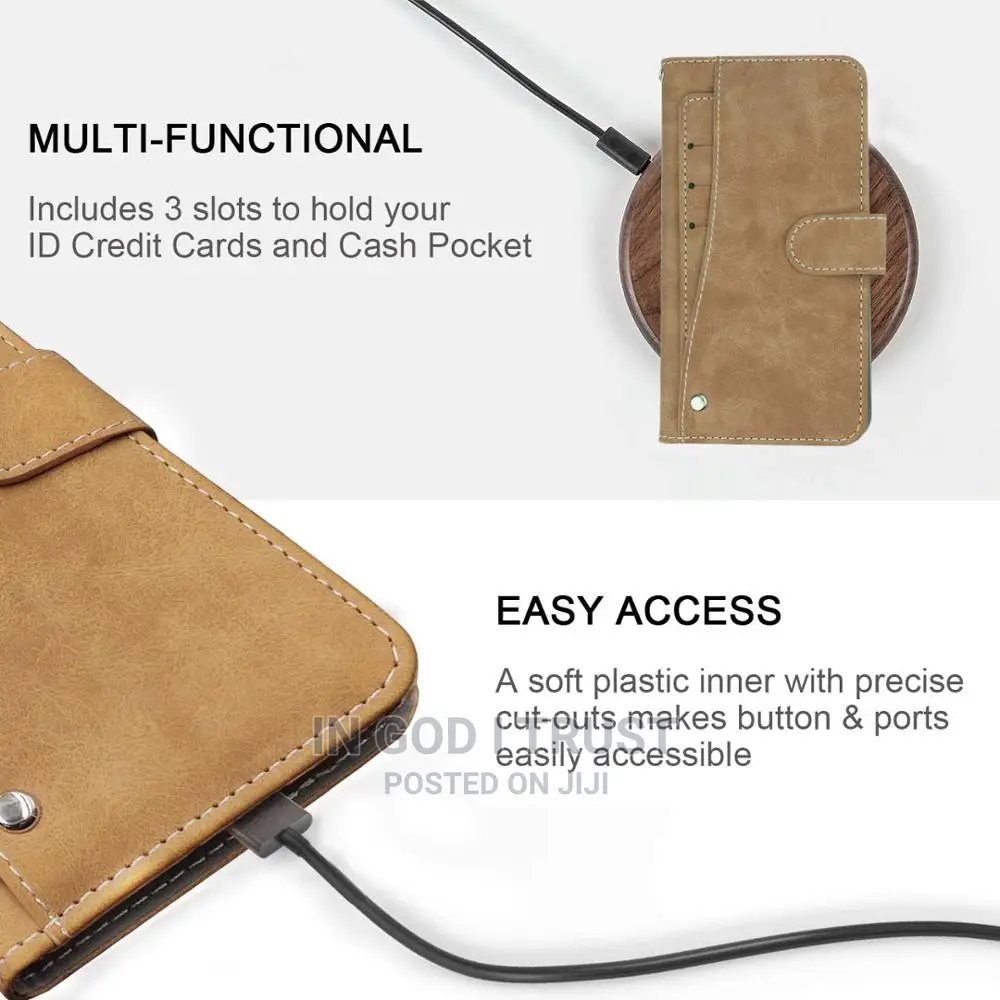 Vintage Leather Wallet Tecno Camon 12 Case