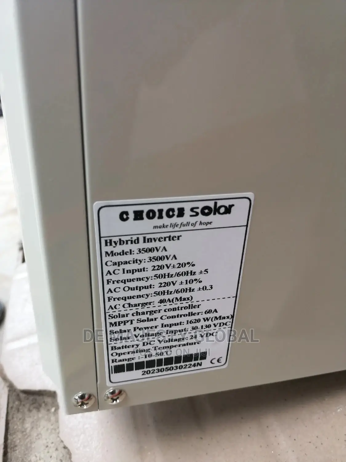 3.5kva Choice Hybrid Inverter With 60A MPPT Controller