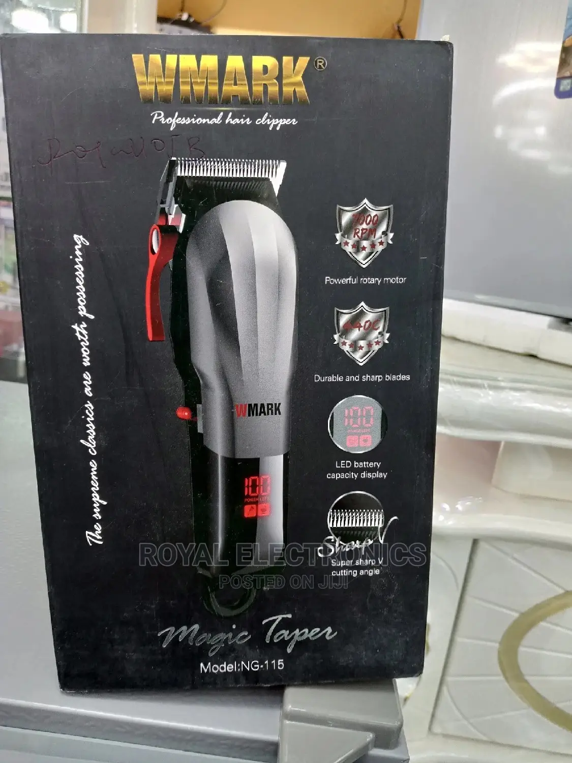 Long Lasting WMARK Cordless Hair Clipper NG-115
