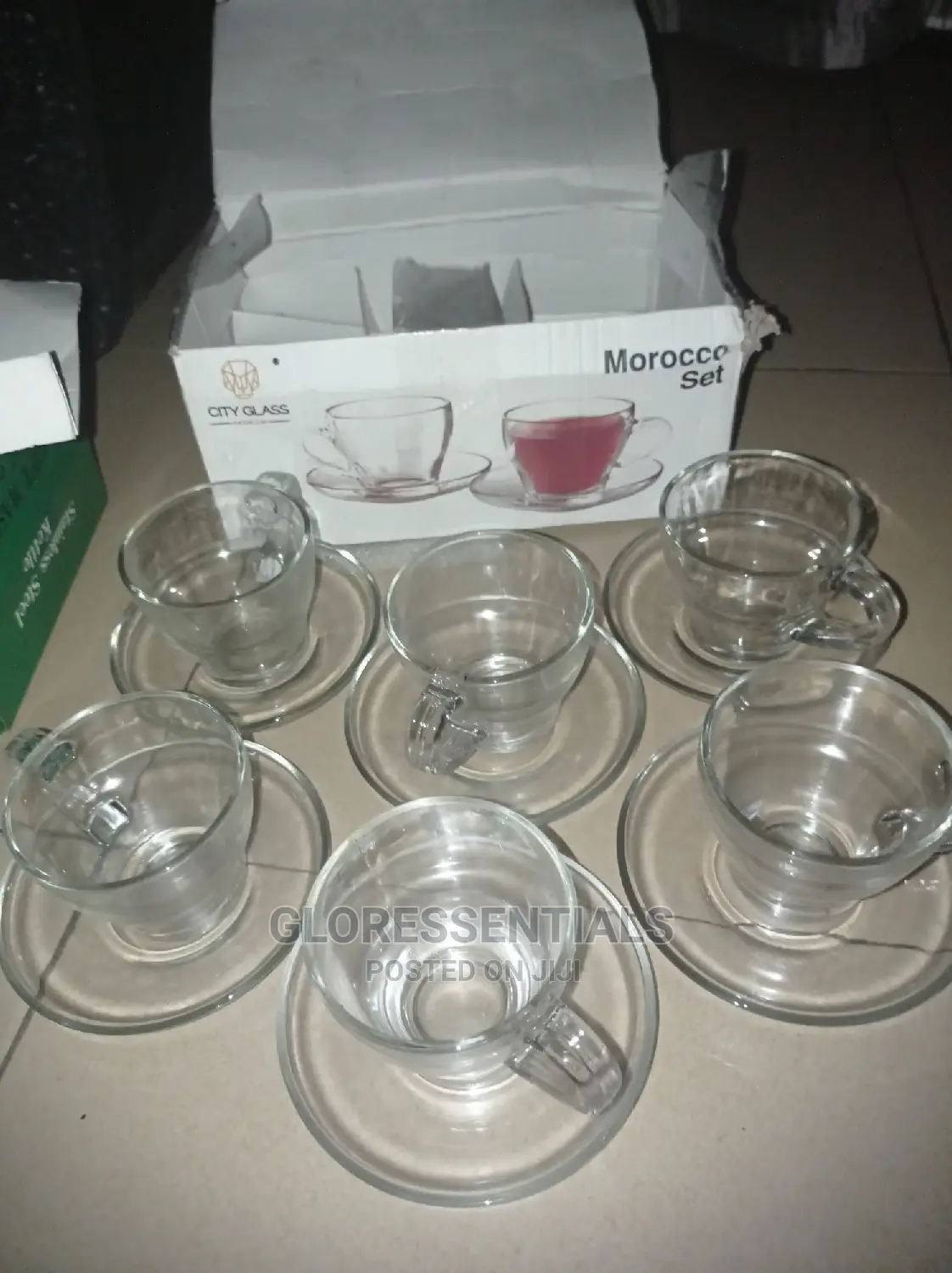 Glass Tea Cup With Saucers 6pcs