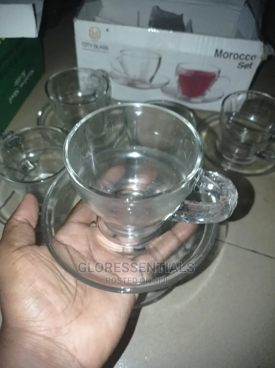 Glass Tea Cup With Saucers 6pcs