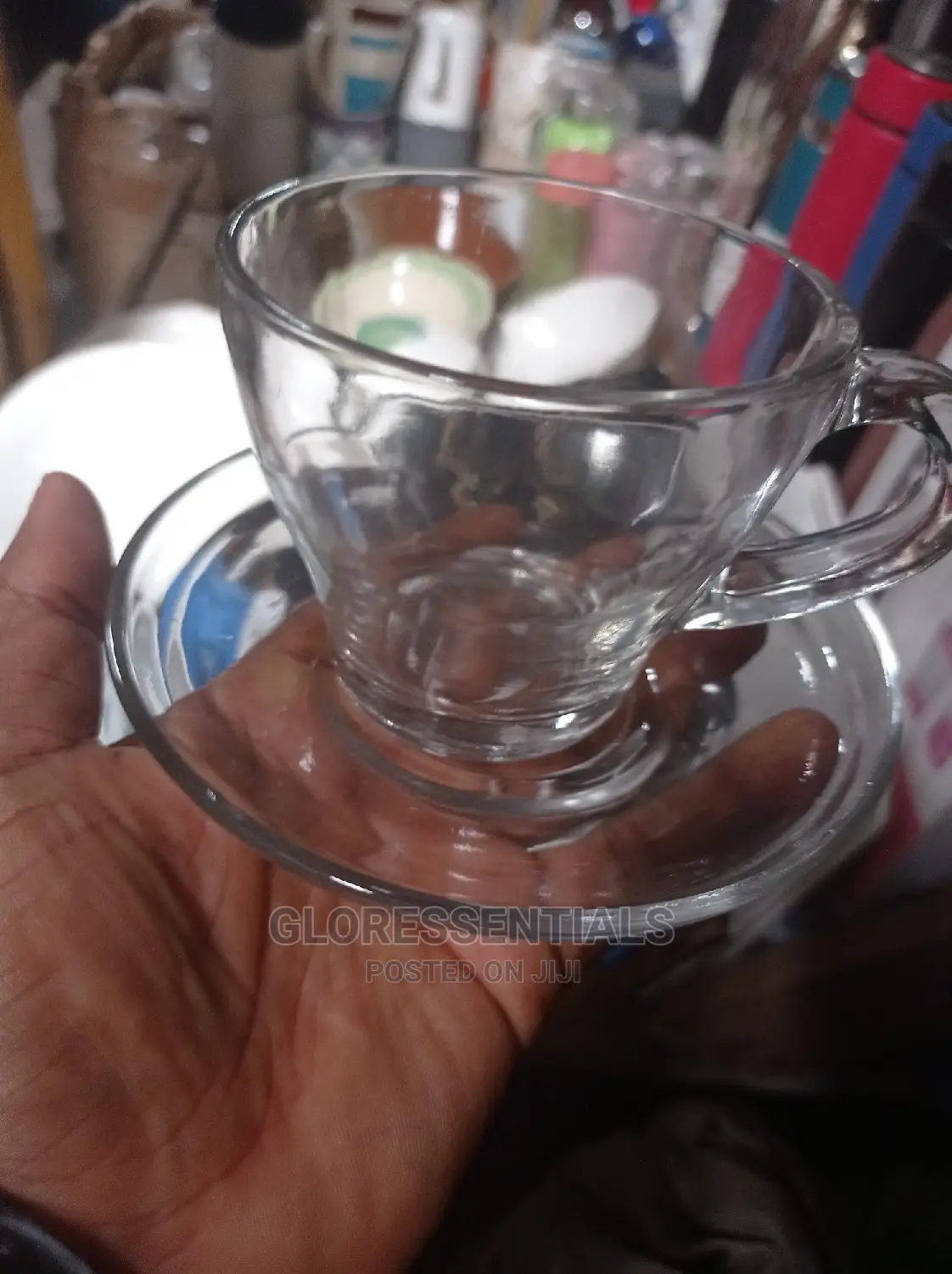 Glass Tea Cup With Saucers 6pcs