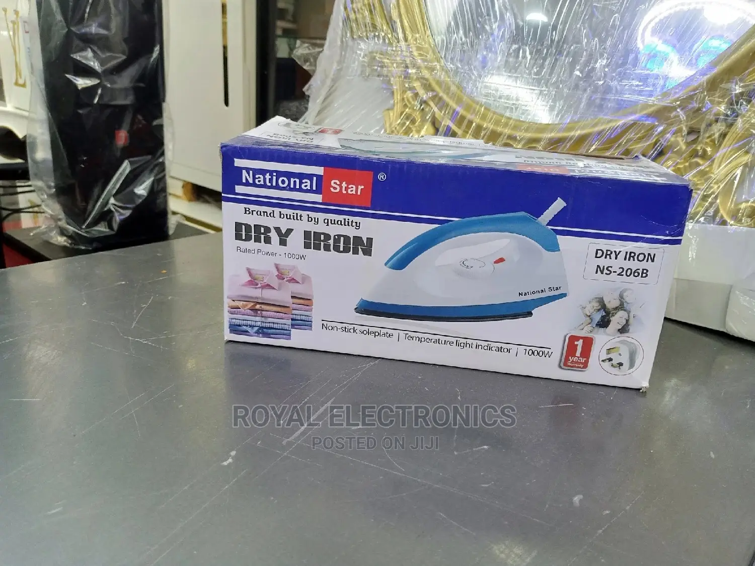 Non-stick National(1000w) Dry Iron