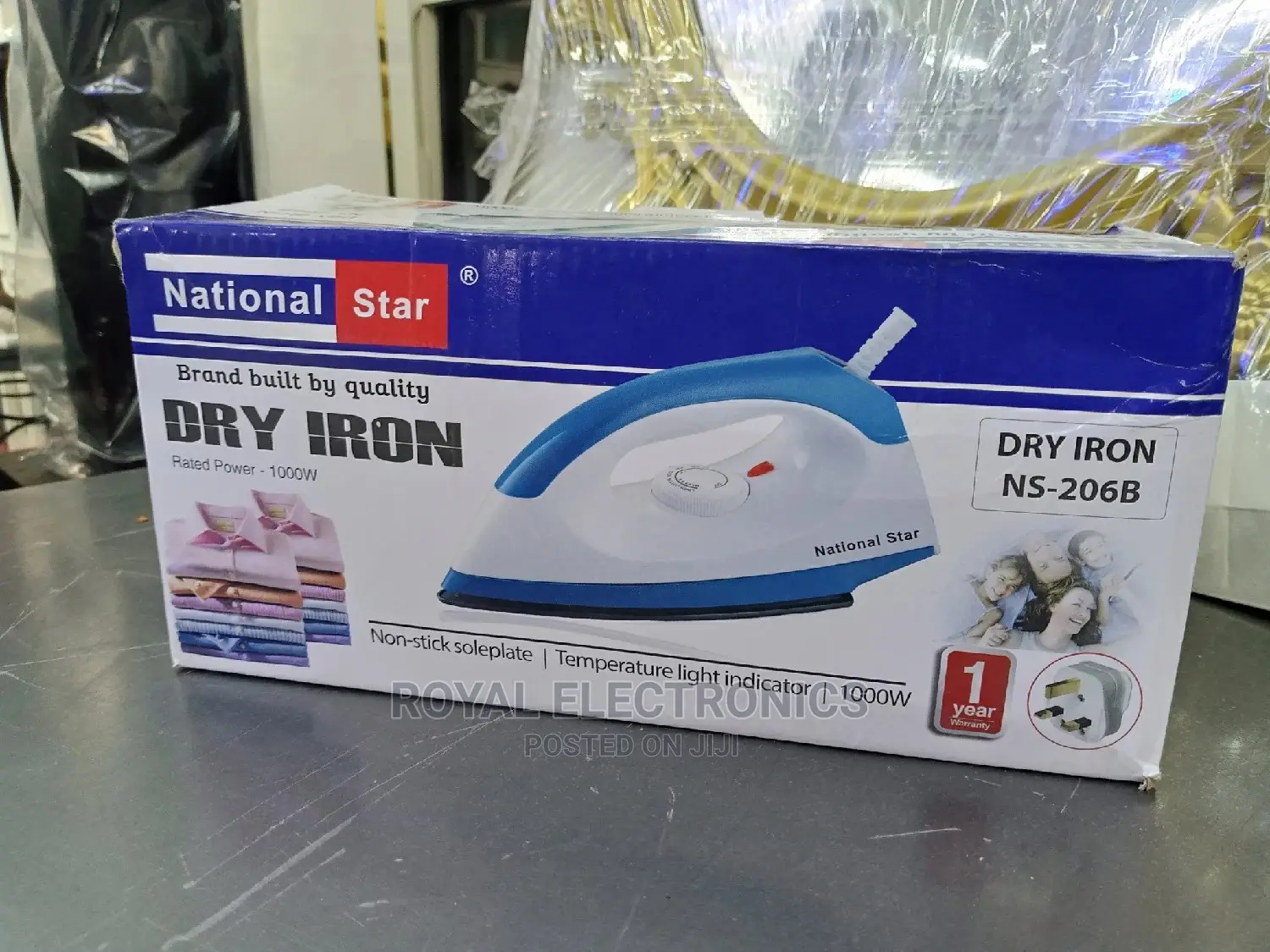 Non-stick National(1000w) Dry Iron