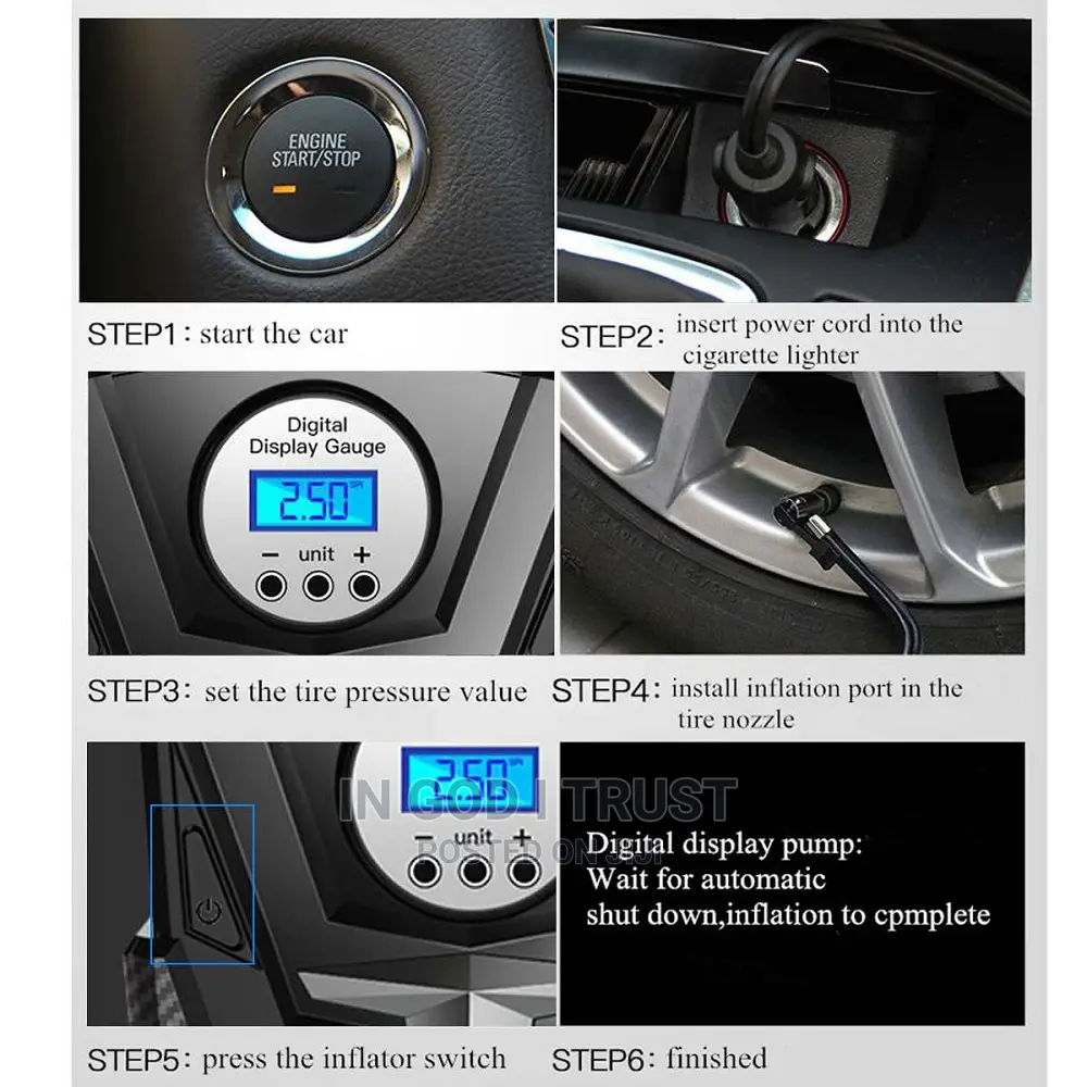 AOSHIKE Car Tire Inflator Wheels Digital Auto