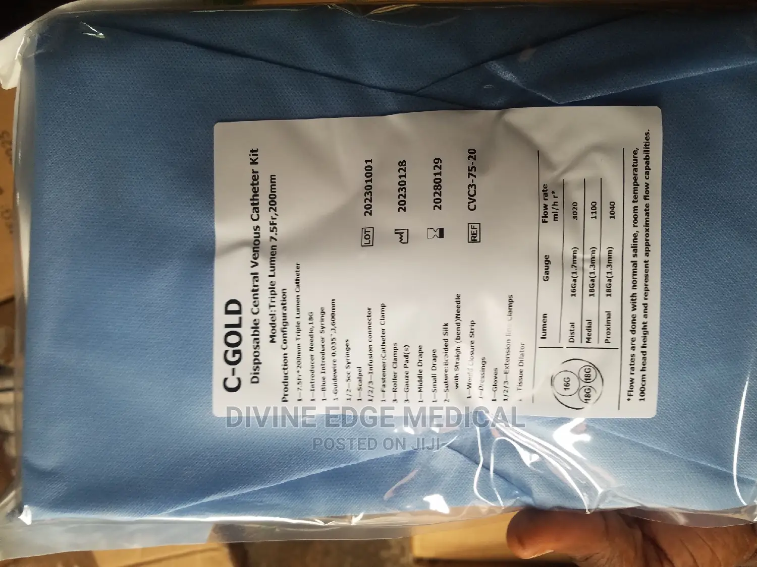 Disposable Central Venous Catheter Kit