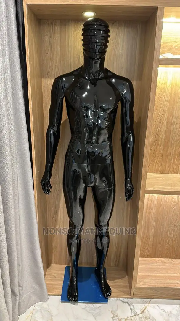 Male Full Body Glossy Black Male Dummy For Men Wears