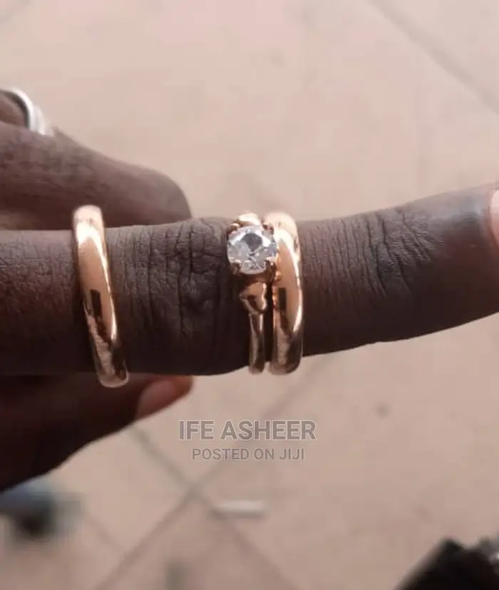 Rose Gold Couples Set Of Wedding Ring 001