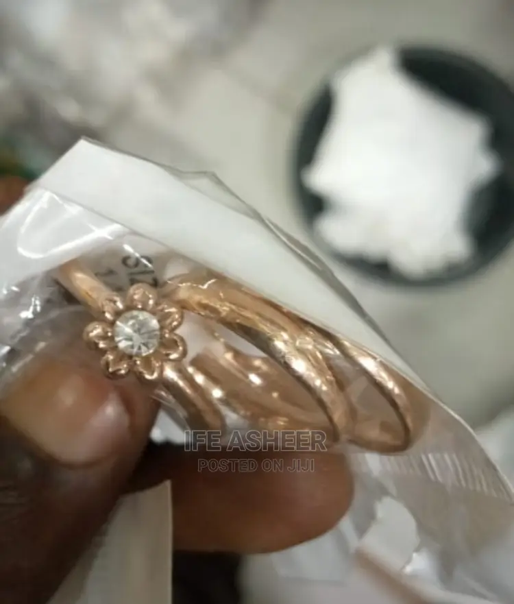 Rose Gold Set of Wedding Ring 01- Ladies With Big Ring Size