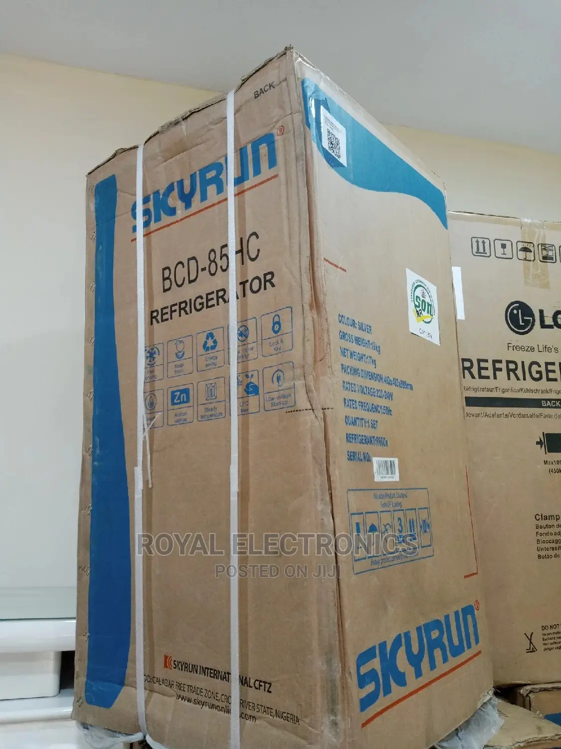 Brand New Skyrun(Bcd-85hc)Double Door Top Mount Fridge