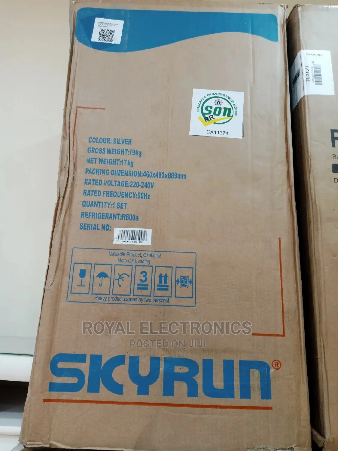 Great Quality Skyrun(Bcd-85hc)Double Door Top Mount Fridge