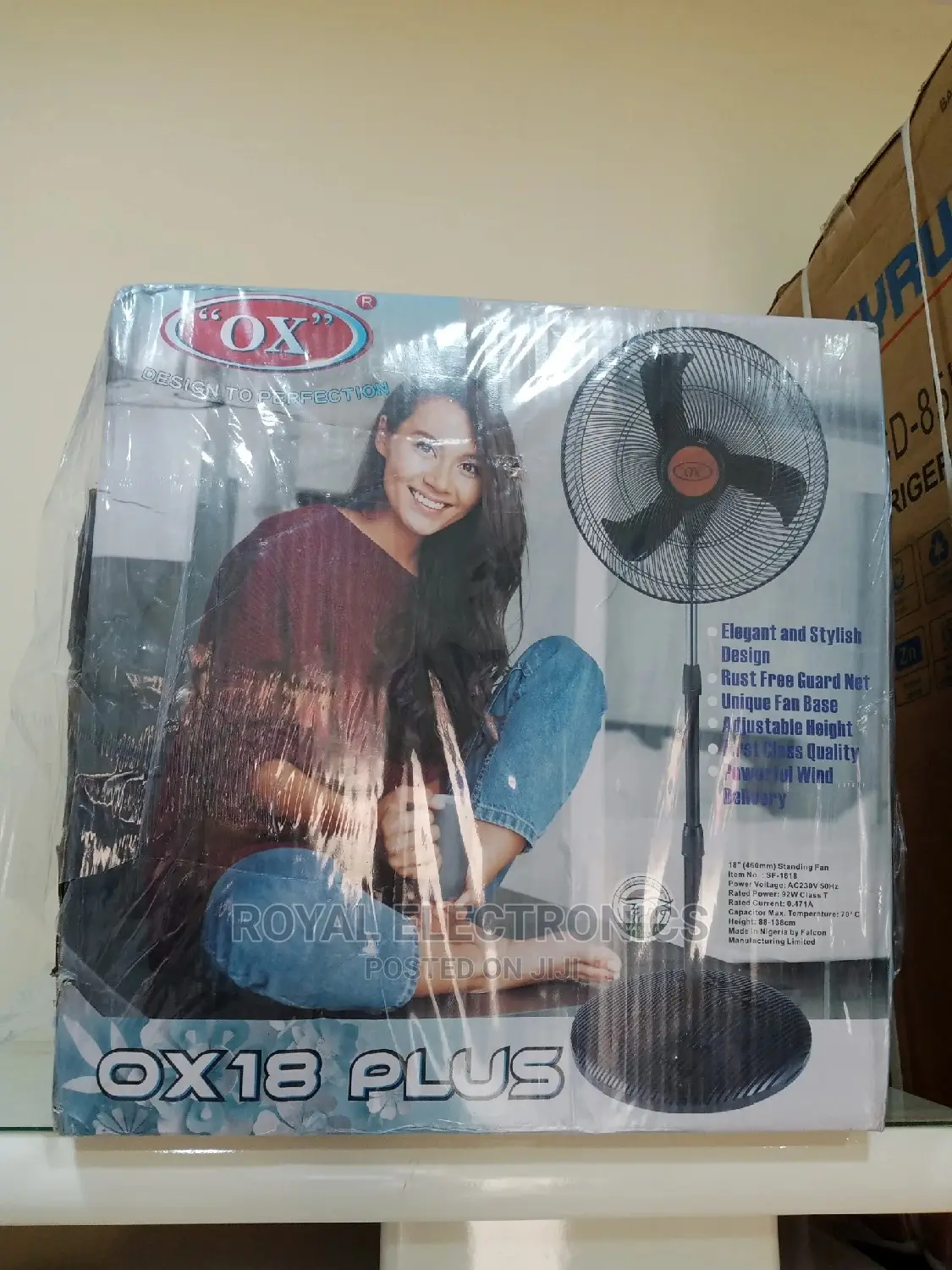 World Class Ox 18 Inches Plus Standing Fan