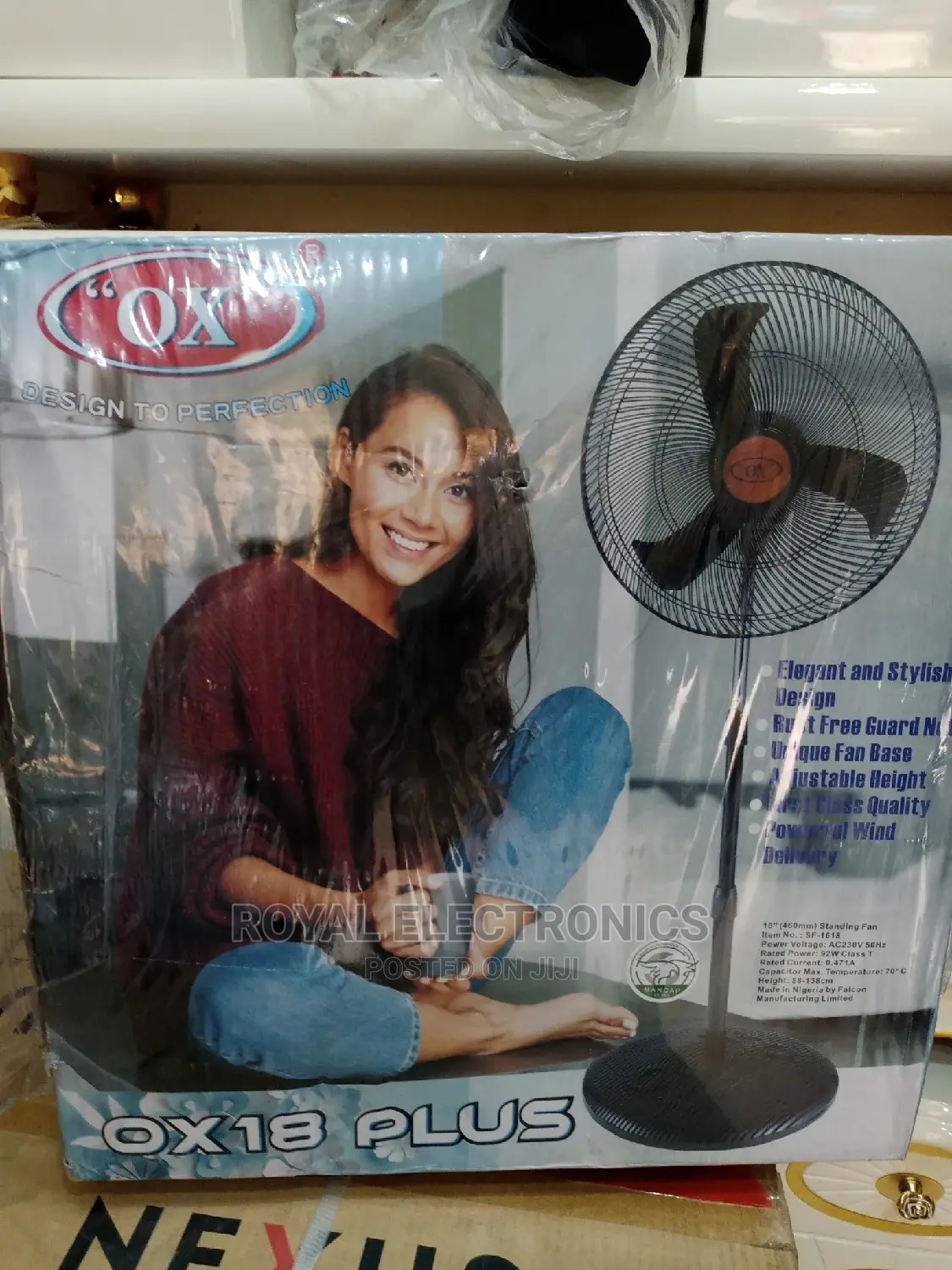 Superior Quality Ox 18 Inches Plus Standing Fan