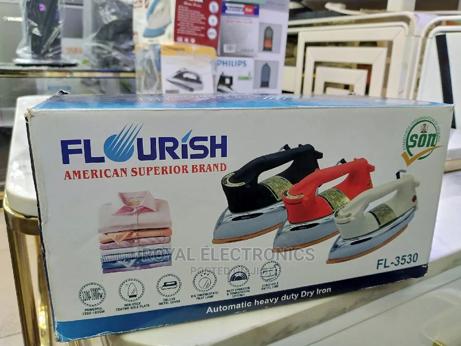 Premium Quality Flourish(Fl-3530)Auto Heavy Duty Iron 1200W