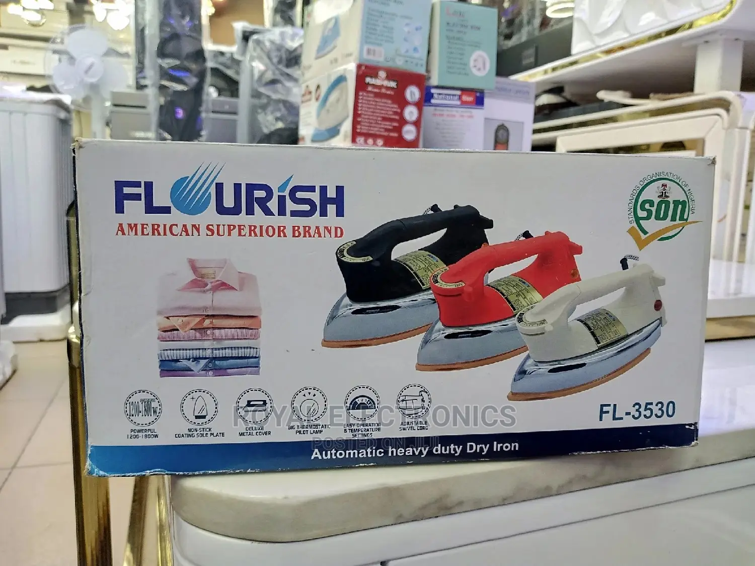 Non-Stick Flourish(Fl-3530)Auto Heavy Duty Iron 1200W