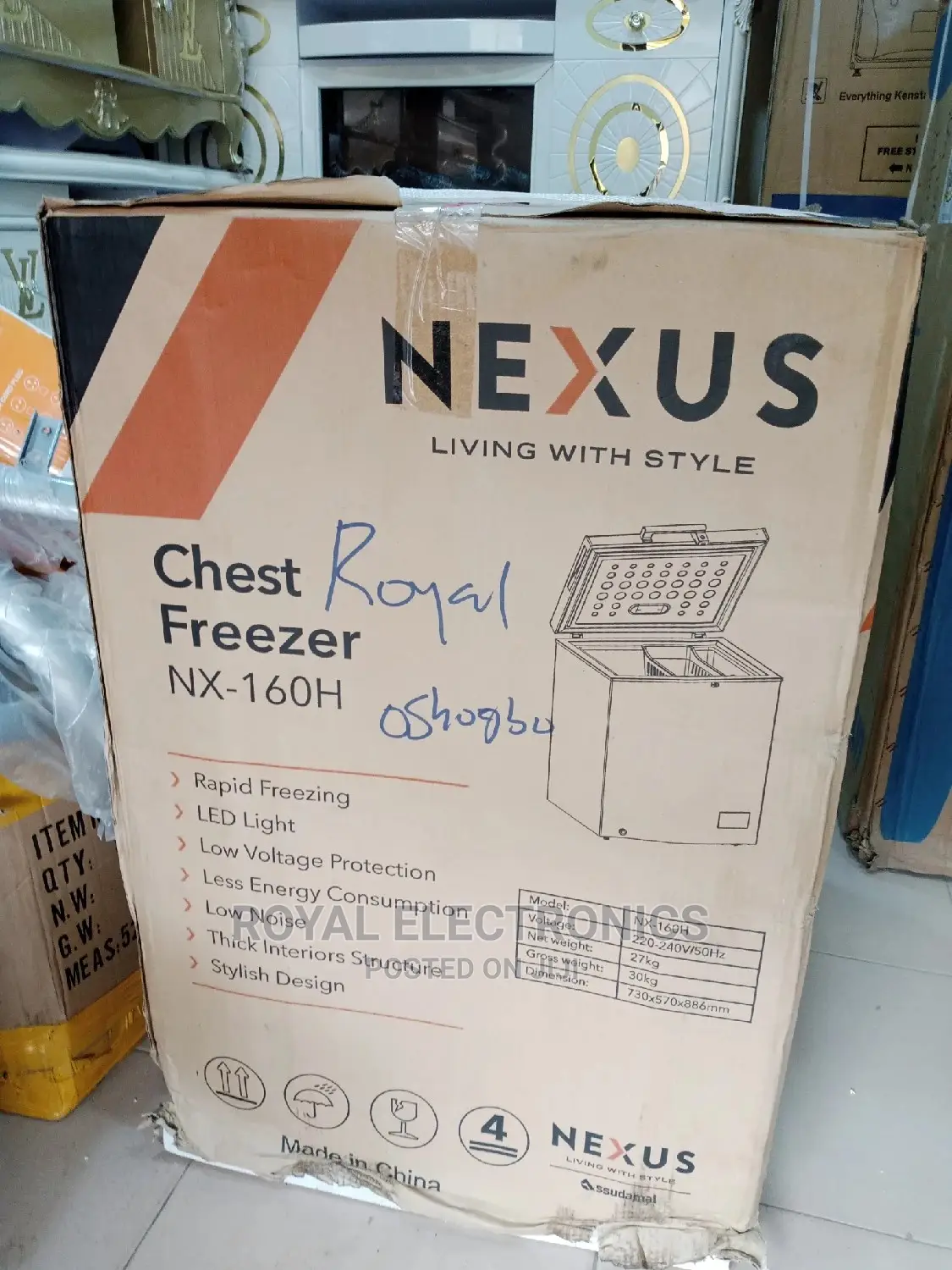 Eco-friendly Nexus Chest Freezer - Nx-160 -150l- Silver
