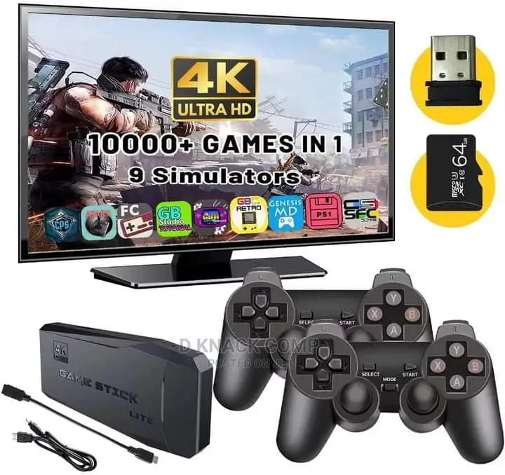 M8 64G Wireless Retro Game Console 2.4G HD Arcade PS1 U Bao