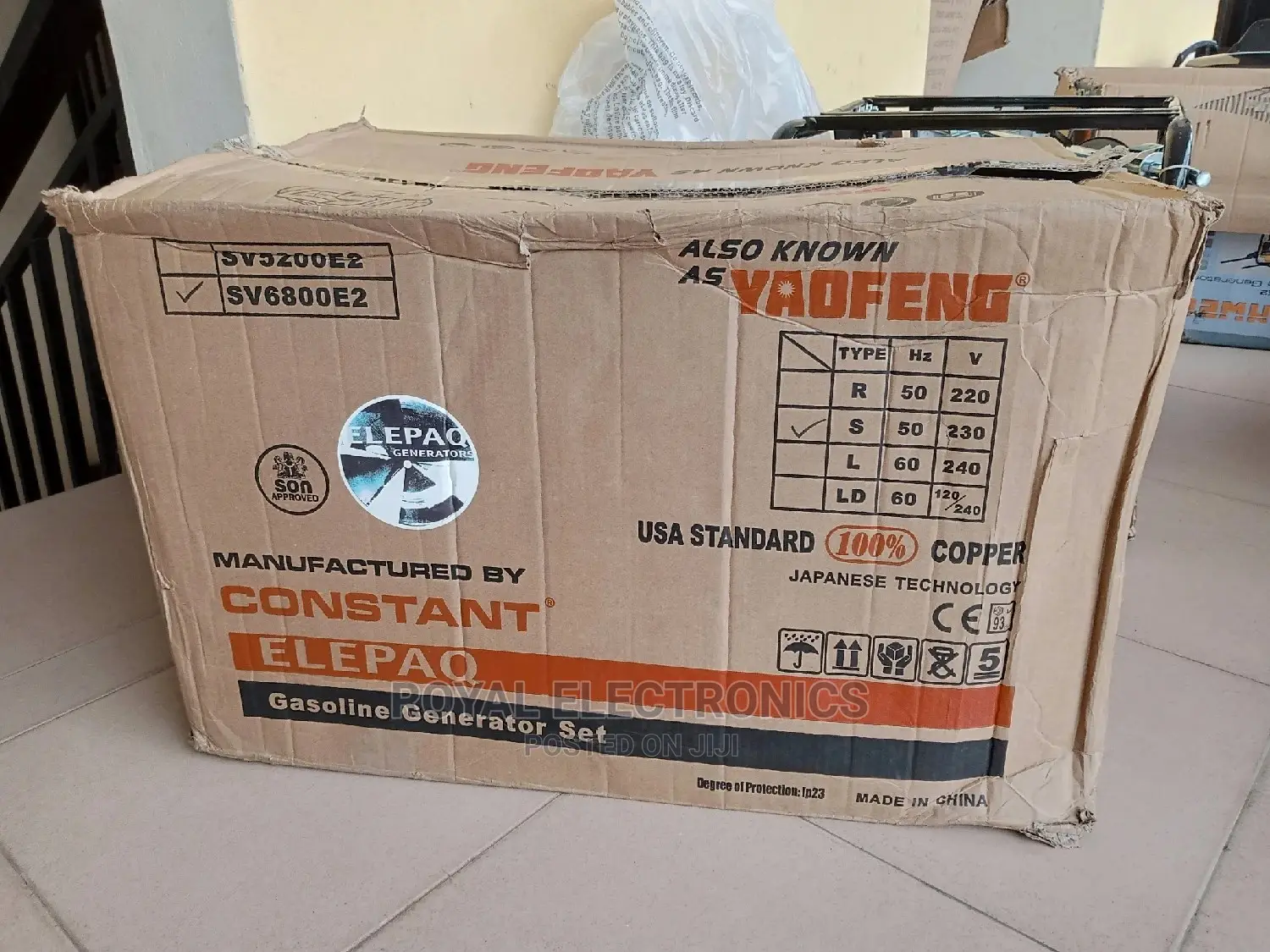Brand New Elepaq Constant Yaofeng Manual Generator