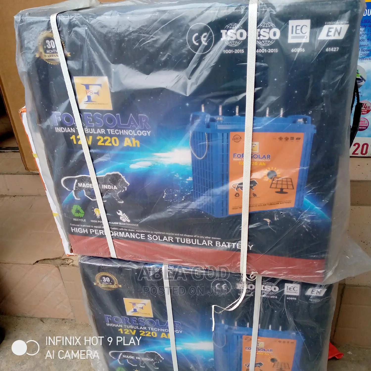 Foresolar India Tubular Batteries Technology 12v 220ah
