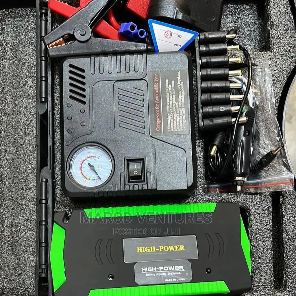 2 in 1 Powerbank Jump Starter With Tyre Inflator Guage