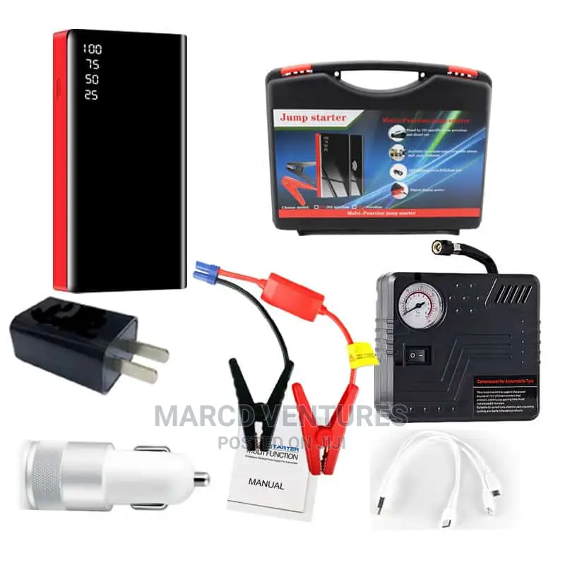 2 in 1 Powerbank Jump Starter With Tyre Inflator Guage