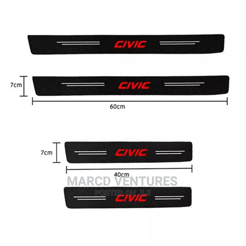 Universal Carbon Fiber Doorstep Protective Stickers.