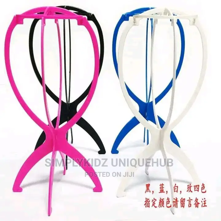 Collapsible Plastic Hair Wig Hanger/Stand