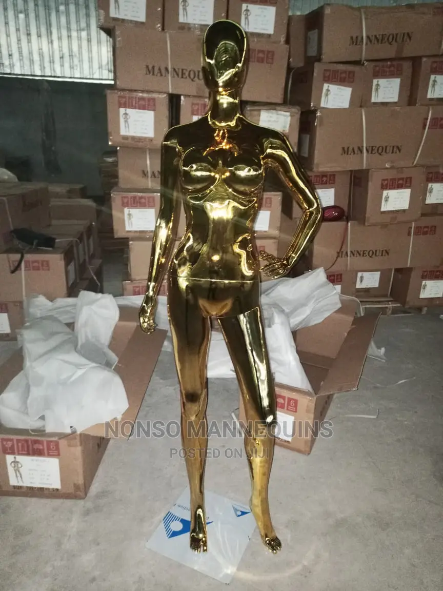 Size 8 Gold Chrome Female Faceless Dummy