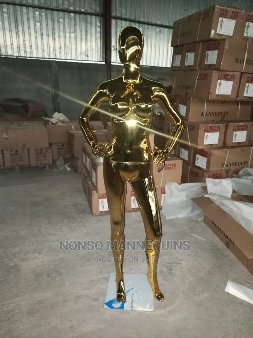 Size 8 Gold Chrome Female Faceless Dummy