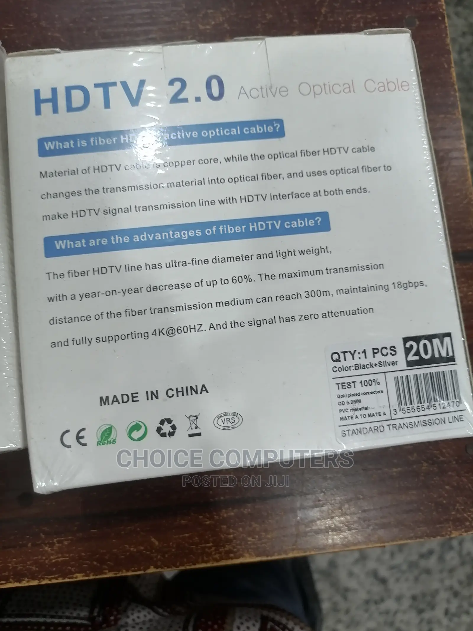 20m HDTV Active Optical Fiber Cable